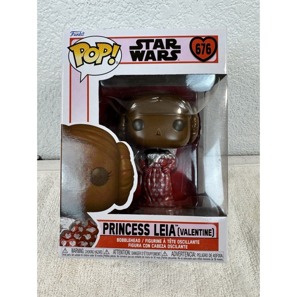 Funko Pop Star Wars Princess Leia Valentine 676 Bobblehead Vinyl Figure